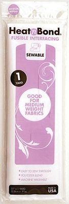 HeatnBond Medium Weight Fusible Interfacing White 20 in x 1 yd - Choice FabricsL3337