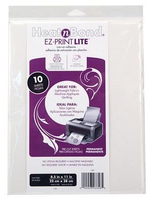 HeatnBond EZ Print Lite Fusible Adhesive Sheets 8.5 in x 11 in 10 Pack - Choice FabricsL3358