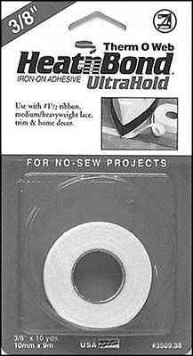 HeatnBond UltraHold Fusible Tape 3/8 in x 10 yd - Choice FabricsL3509/38