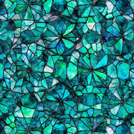 Lagoon Mosaic Blender Lumenique 44"/45" Cotton Fabric Per Yard - Choice Fabrics2600-31942-QB