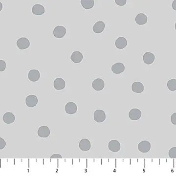 Large Dots Gray Pigment Dewfall Cotton 44"/45" Fabric Per Yard - Choice Fabrics92067-91