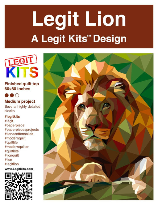 Lion Quilt Kit - Choice FabricsQK006