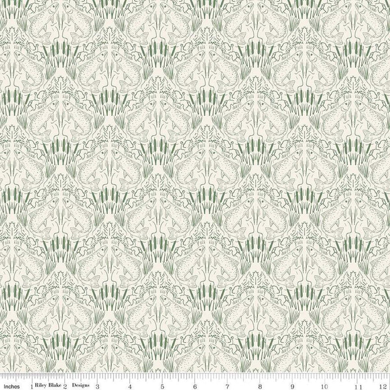 Let's Wander First Catch Cream Cotton 43"/44" Fabric Per Yard - Choice FabricsC16882­-CREAM