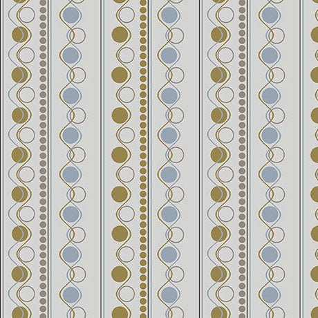 Light Gray Modern Refinement Geo Stripe Cotton 43"/44" Fabric Per Yard - Choice Fabrics2600-31842-K