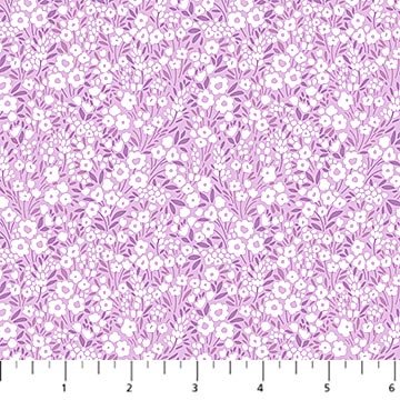 Lilac Flora Vista Pocket Posies Cotton 44"/45" Fabric Per Yard - Choice Fabrics91201-80
