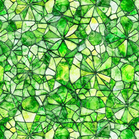 Lime Mosaic Blender Lumenique 44"/45" Cotton Fabric Per Yard - Choice Fabrics2600-31942-H