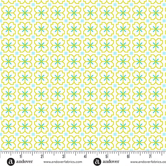 Limeaid Pixel Petals Color Pop Playground Cotton 44"/45" Fabric Per Yard - Choice FabricsA-1696-L