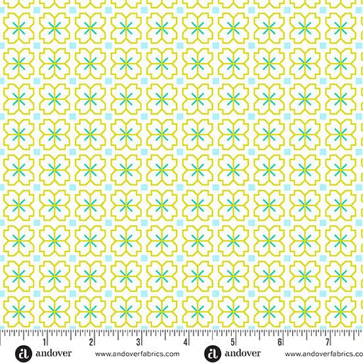 Limeaid Pixel Petals Color Pop Playground Cotton 44"/45" Fabric Per Yard - Choice FabricsA-1696-L