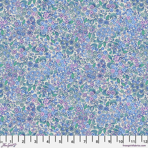 Little Meadow Blue Flourish And Bloom 44"/45" Cotton Fabric Per Yard - Choice FabricsPWHP007.BLUE