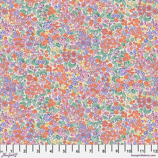Little Meadow Coral Flourish And Bloom 44"/45" Cotton Fabric Per Yard - Choice FabricsPWHP007.CORAL