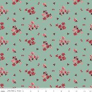 Love You Always Flower Toss Sage Cotton 43"/44" Fabric Per Yard - Choice FabricsC16871-SAGE
