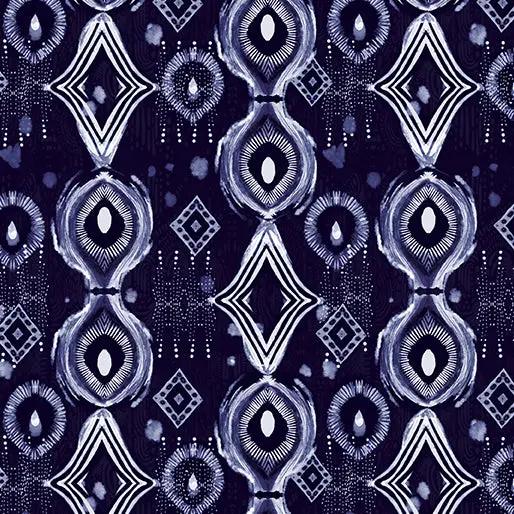 Mirrors Indigo Affinity Cotton 44"/45" Fabric Per Yard - Choice Fabrics16688-54