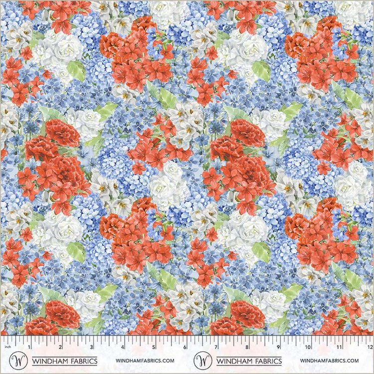 Multi America the Beautiful Flowerbed 44"/45" Cotton Fabric Per yard - Choice Fabrics55136-X