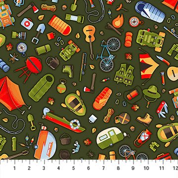 Multi Bare Necessities Camping Therapy Cotton 44"/45" Fabric Per Yard - Choice Fabrics10624-76