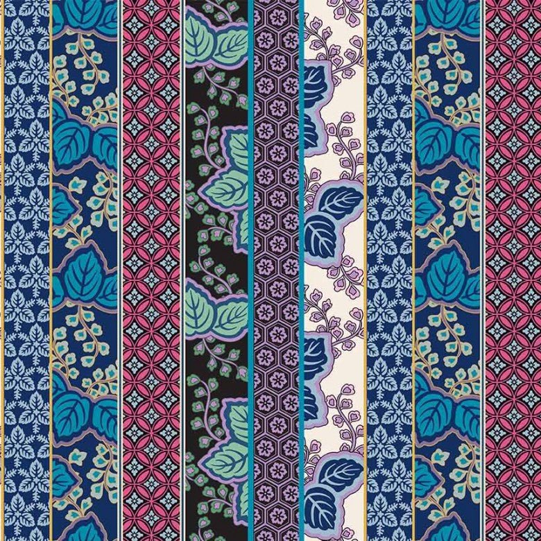 Multi Kamakura Stripe Cotton 43"/44" Fabric Per Yard - Choice FabricsDCX12666-MULT-D