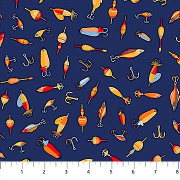 Multi Lures Camping Therapy Cotton 44"/45" Fabric Per Yard - Choice Fabrics10629-45
