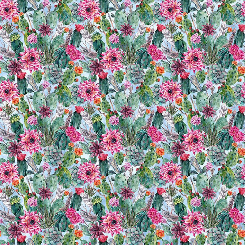 Multi Southwest Minis Cactus Flower 44/45" Cotton Fabric Per Yard - Choice FabricsIBF10SWM-1