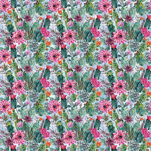 Multi Southwest Minis Cactus Flower 44/45" Cotton Fabric Per Yard - Choice FabricsIBF10SWM-1