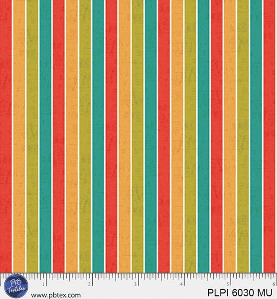 Multi Strip Peace, Love, Pickleball Cotton 44/45 Fabric Per Yard - Choice FabricsPLPI-6030-MU