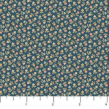 Multi Teal Manoir Antiques Road Show 44"/45" Cotton Fabric Per Yard - Choice Fabrics28975-68