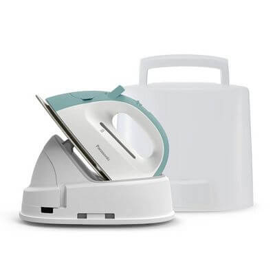 Panasonic Compact Cordless Steam Iron with Charging Station and Carry Case - Green - Choice FabricsNIQL300G