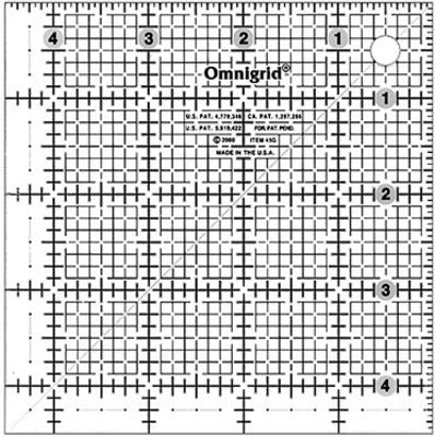 Omnigrid Square Ruler 4.5 in - Choice FabricsOG45G