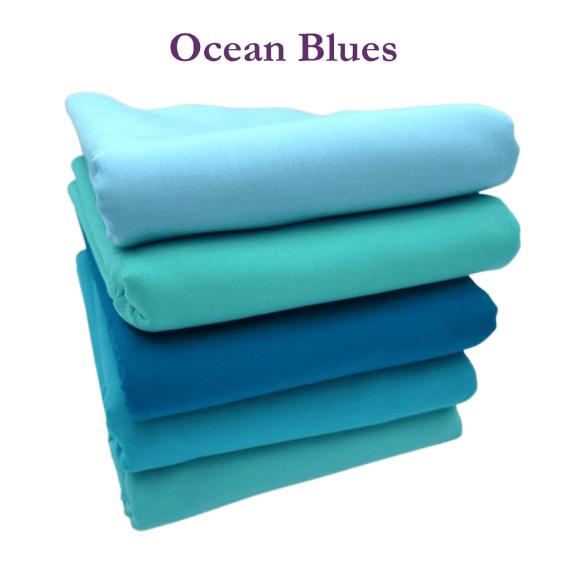 Supreme Solids - 5 - Yard Bundle - Ocean Blues - Choice FabricsFF-61291-016