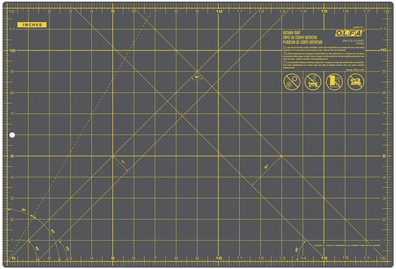 OLFA Grey Rotary Mat 12in x 18in - Choice FabricsCDS-1160244
