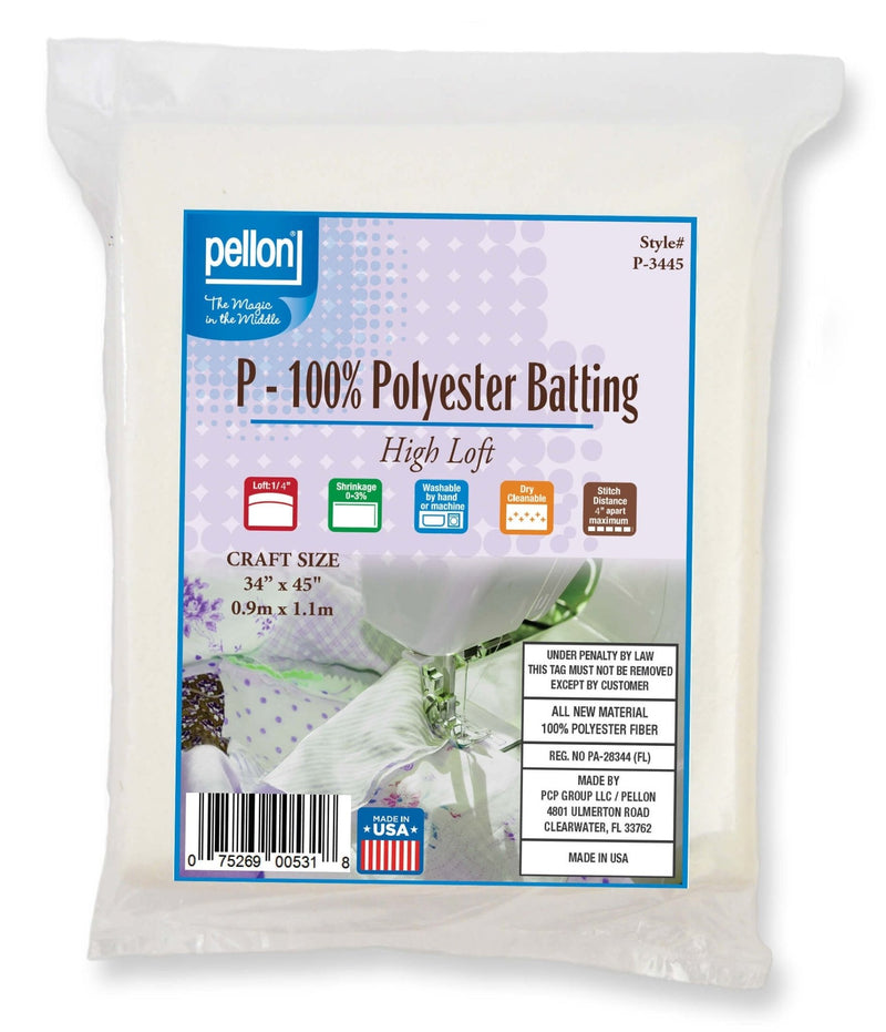 Pellon® Polyester Batting – 34" x 45" Craft Size Package - Choice FabricsDSPB-3445