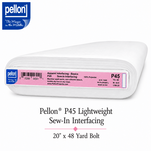 Pellon® P45 Lightweight Sew-In Interfacing – 20" x 48 Yard Bolt – White - Choice FabricsDSP45-2048BOLT