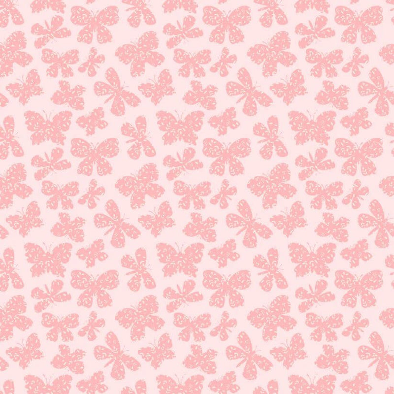 Painted Blossoms - Scattered Butterflies - Pink (3 - Yard Pack) - Choice FabricsPB24655