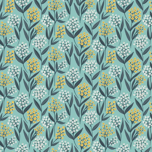 Painted Blossoms - Barely Buds - Teal (3 - Yard Pack) - Choice FabricsPB24667