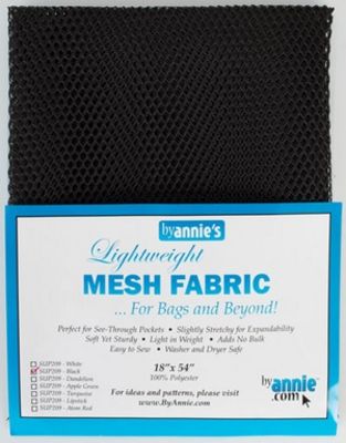 Lightweight Mesh Fabric, Black, 18" x 54" - Choice FabricsPBASUP209-BLACK