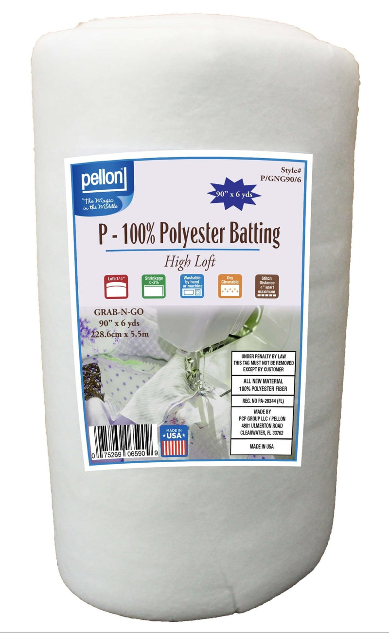 Pellon® Polyester Batting Roll – 90" x 6 Yards - Choice FabricsDSPGNG90/6