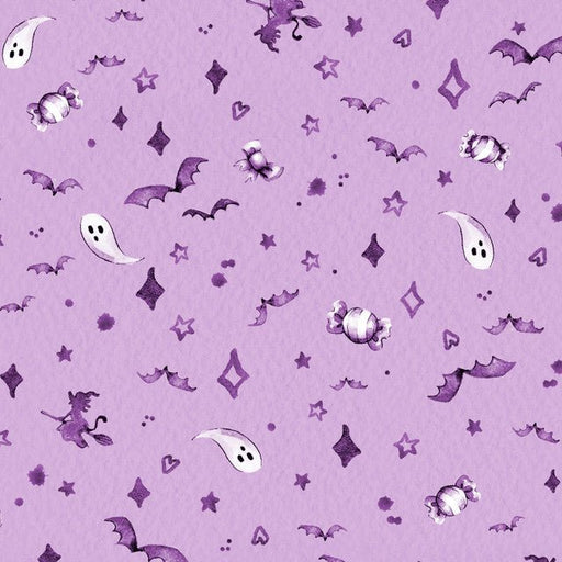 Halloween Mini Motifs Purple Cotton 44"/45" Fabric Per Yard - Choice FabricsLDHA-6187-C