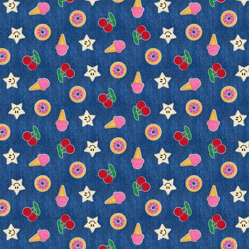 Blue Patch Perfect Sweet Tooth Cotton 43"/44" Fabric Per Yard - Choice Fabrics120-26127