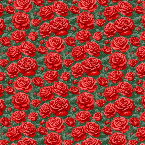 Red Roses Are Red Rose Bushes Cotton Wideback 118" Fabric Per Yard - Choice Fabrics183-25819