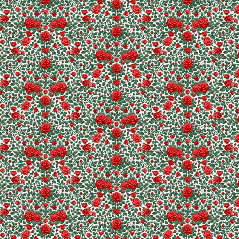 Red Roses Are Red Rose Trellis Cotton Wideback 118" Fabric Per Yard - Choice Fabrics183-25828