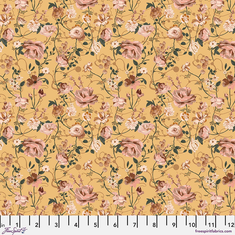 Enrapture by Giucy Giuce Entwined - Canary Cotton 44"/45" Fabric Per Yard - Choice FabricsPWGG005.CANARY