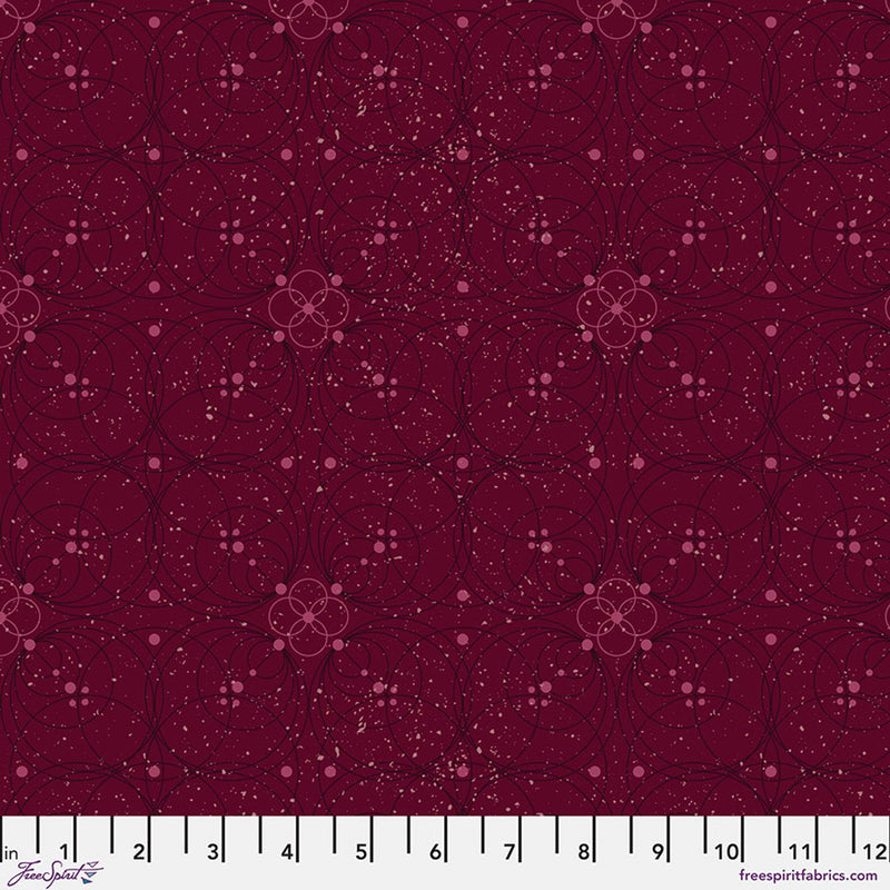 Enrapture by Giucy Giuce Flourish - Garnet Cotton 44"/45" Fabric Per Yard - Choice FabricsPWGG008.GARNET