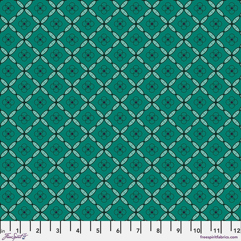Enrapture by Giucy Giuce Tiles - Emerald Cotton 44"/45" Fabric Per Yard - Choice FabricsPWGG009.EMERALD