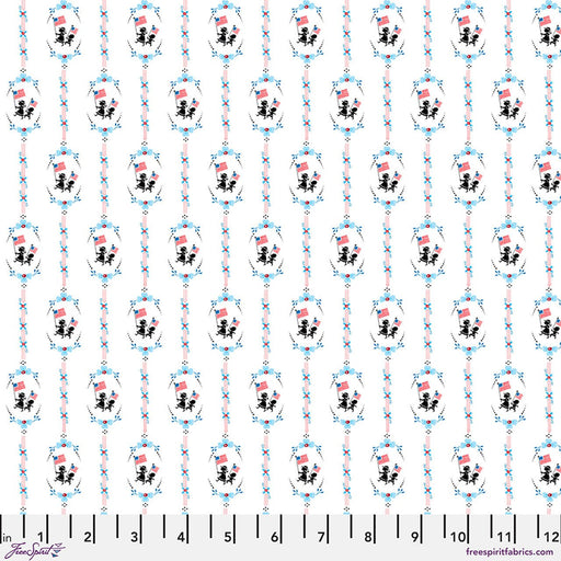White Children March On Americas Birthday Cotton 44"/45" Fabric Per Yard - Choice FabricsPWMY024.WHITE
