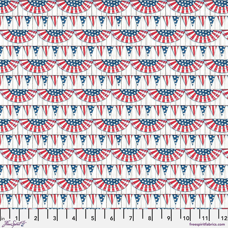 Red Americas Birthday Bunting Cotton 44"/45" Fabric Per Yard - Choice FabricsPWMY029.RED