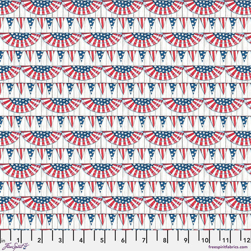 Red Americas Birthday Bunting Cotton 44"/45" Fabric Per Yard - Choice FabricsPWMY029.RED