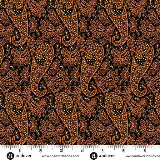Paisley Black Nightfall 44"/45" Cotton Fabric Per Yard - Choice FabricsA-10203-K