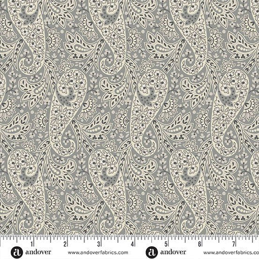 Paisley Gray Nightfall 44"/45" Cotton Fabric Per Yard - Choice FabricsA-10203-C