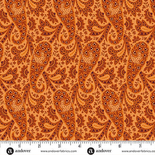 Paisley Orange Nightfall 44"/45" Cotton Fabric Per Yard - Choice FabricsA-10203-O
