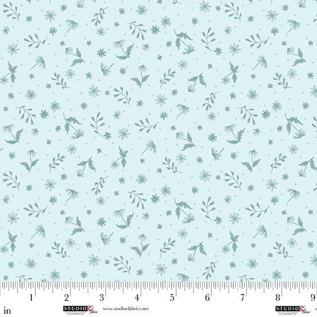 Pale Blue Mini Wild Flowers Layla 44"/45" Cotton Fabric per Yard - Choice Fabrics9012-11