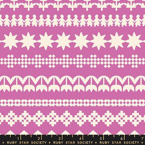Paper Cuts 2 Heliotrope Lavender Stripes Knit Cotton 43"/44" Fabric Per Yard - Choice FabricsRS1109-14