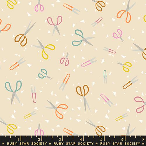 Paper Cuts 2 Parchment Natural Office Supplies Cotton 43"/44" Fabric Per Yard - Choice FabricsRS1111-11